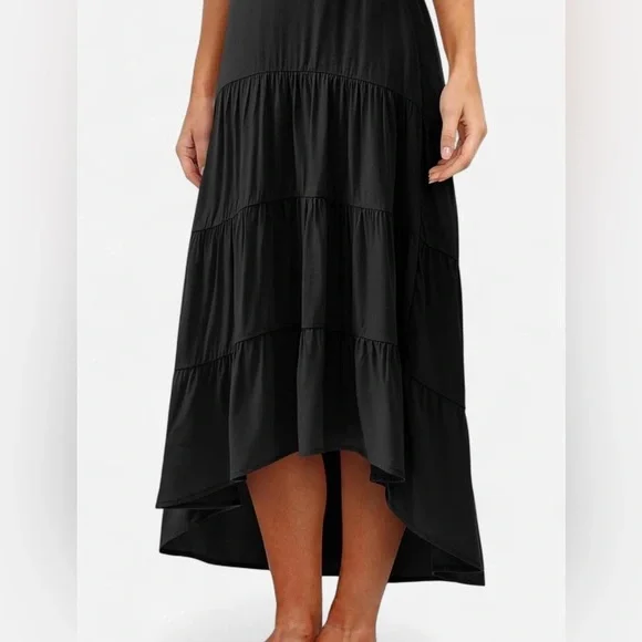 Bohemian Black Tiered Skirt - Picture 3 of 4